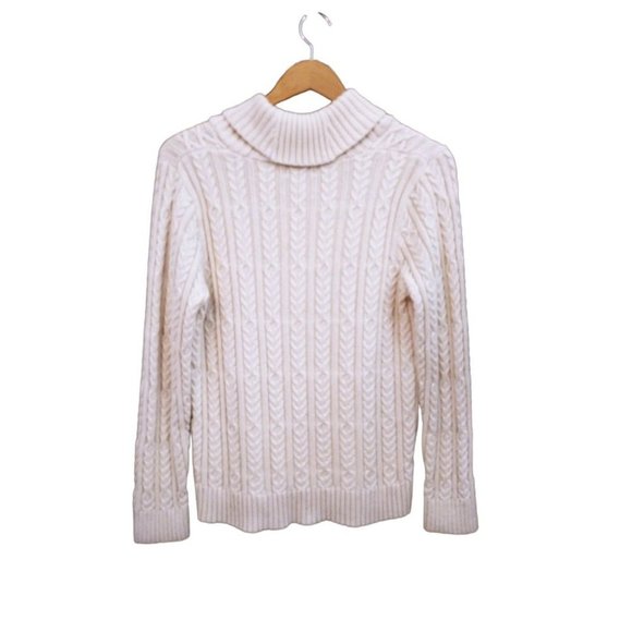 Croft‎ & Barrow Women's Ivory Cable Knit Sweater SIZE L - Picture 6 of 12